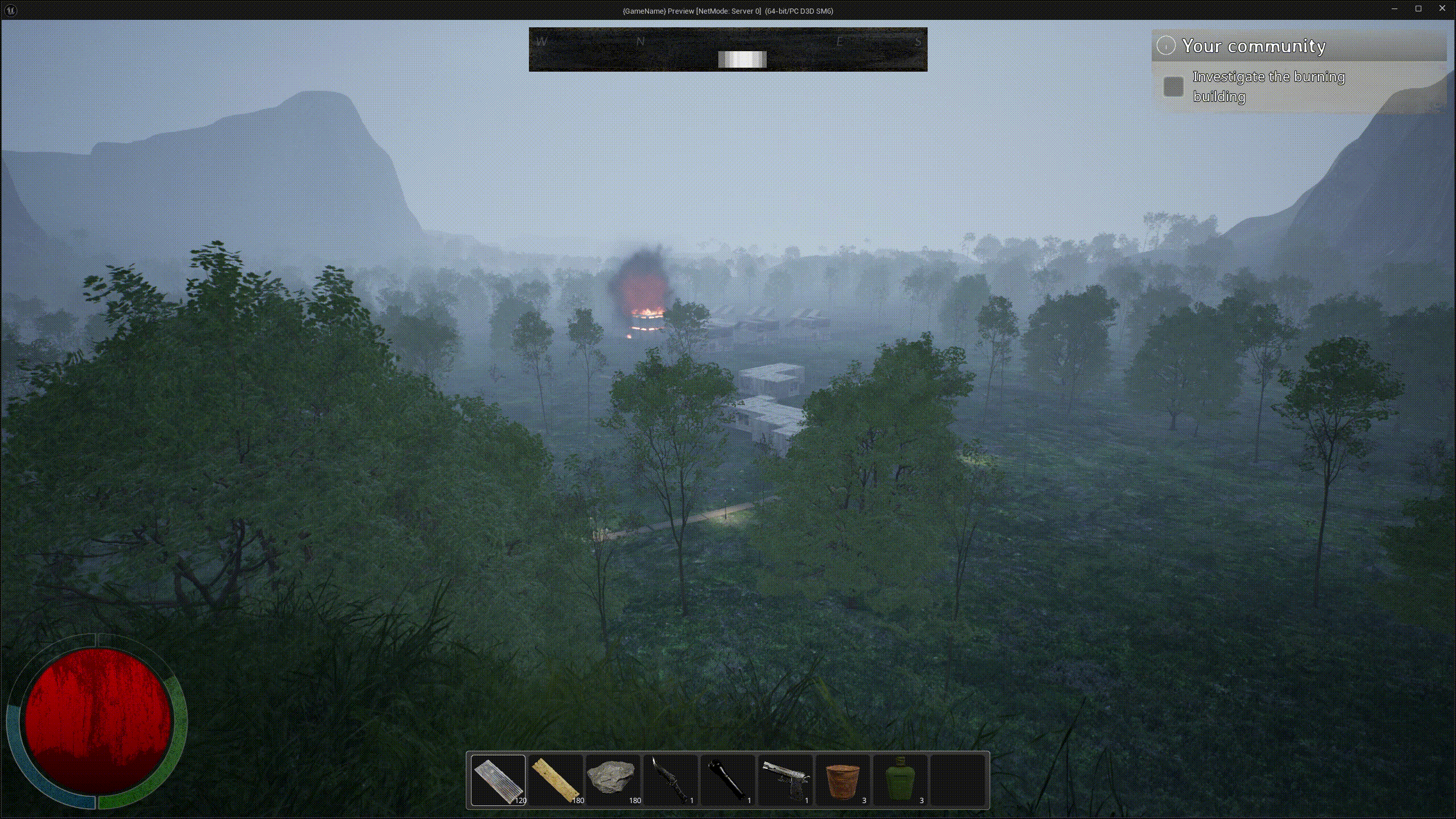 Gif showing survival gameplay